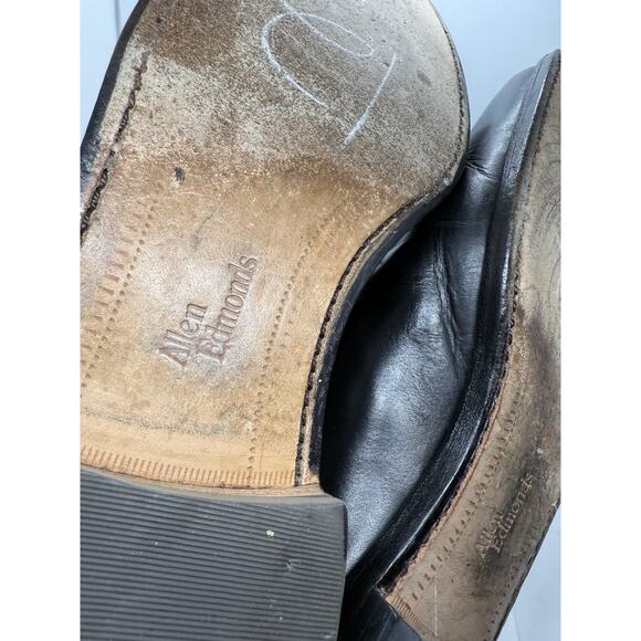 Allen Edmonds LaSalle Black Leather Apron Toe Derby Dress Shoes Men’s 12 D USA - Picture 12 of 13